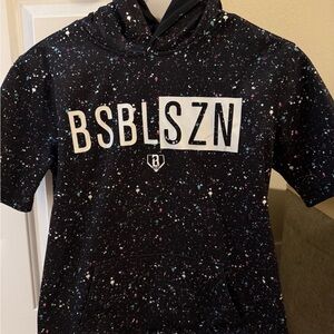 BSBLSZN Kids Black Speckle Short-Sleeve Hoodie